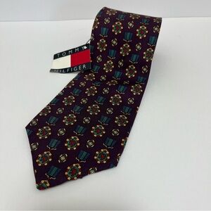 Vtg Tommy Hilfiger Men’s Purple Italian Silk Tie USA Made